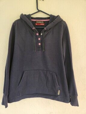 Wolverine Navy Pullover Hoodie with Pink Accents
